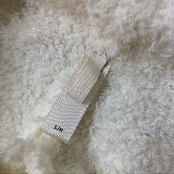 Skims Womens cream cozy knit fluffy drawstring joggers S/M - Picture 8 of 9